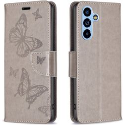 Mobigear Butterfly Samsung Galaxy A54 Wallet case - Grey