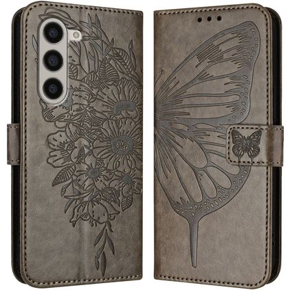 Mobigear Butterfly Samsung Galaxy Z Fold 6 Pungetui med Seddelrum - Grå