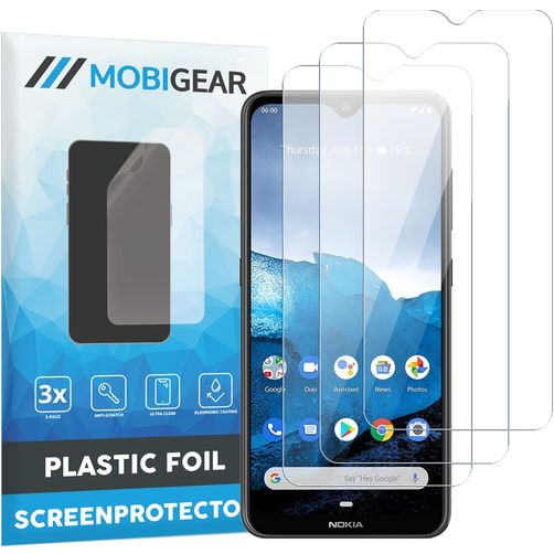 Mobigear Nokia 6.2 Protector de pantalla Film - Compatible con fundas (pack de 3)