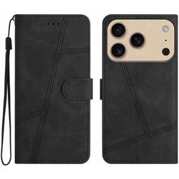 Mobigear Stitch iPhone 17 Pro Pungetui med Seddelrum - Sort