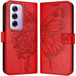 Mobigear Butterfly OPPO Reno 12 Pro Cover a libro portafoglio - Rosso