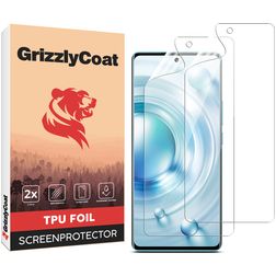 GrizzlyCoat Vivo X80 Pro Hydrogel TPU Screen Protector - Case Friendly + Installation Frame (2-Pack)