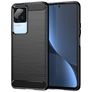 Mobigear Brushed Slim POCO F4 Flexible TPU Back cover - Black