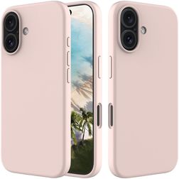Mobigear Rubber Touch iPhone 16 Silicona Carcasa - Rosa