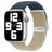 Mobigear Braided Dual Nylon Apple Watch Řemínek Zaklapávací spona - 42/41/40/38 mm - Bílá / Modrá