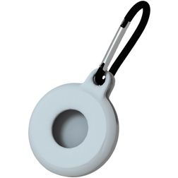 Mobigear Circle Key Funda TPU flexible Llavero para Apple AirTag - Blanco
