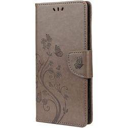 Mobigear Flowers Xiaomi Redmi Note 10 5G Plånboksfodral med sedelfack - Grå