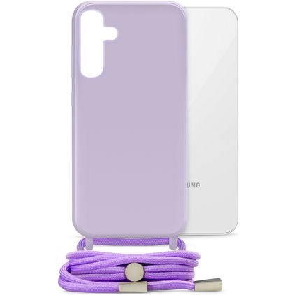 Mobilize Lanyard Gelly Samsung Galaxy S24 Plus Elastyczne TPU Etui ze smyczą - Pastel Purple