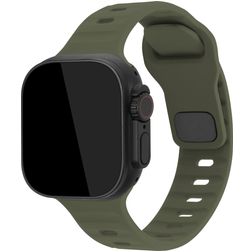 Mobilize Sports Silicone Apple Watch Strap Push closure - 42/41/40/38 mm - Green
