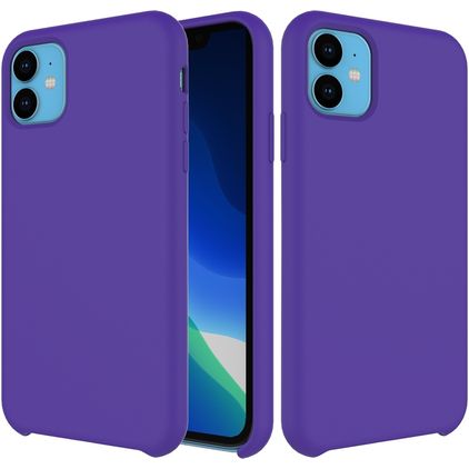 Mobigear Rubber Touch iPhone 11 Silikone Bagsidecover - Lilla