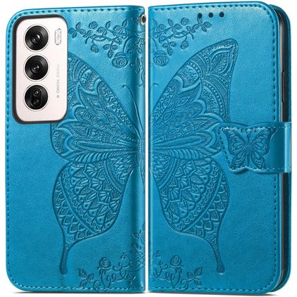 Mobigear Butterfly OPPO Reno 12 Pro Wallet case - Blue