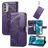 Mobigear Butterfly Motorola Moto G52 Pungetui med Seddelrum - Lilla