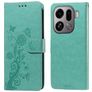 Mobigear Flowers OPPO Find X9 Pro Plånboksfodral med sedelfack - Grön