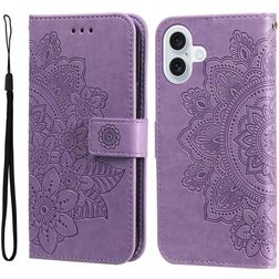 Mobigear Flowers iPhone 17 Etui z klapką typu portfel - Fioletowy