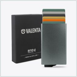 Valenta Card Case Aluminium Plus Aluminium Card Holder - 7 Cards - Black