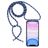 Mobigear Lanyard iPhone 11 TPU flexível Capa com cordão - Transparente / Azul