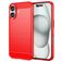 Mobigear Brushed Slim iPhone 16 Plus TPU flexible Carcasa - Rojo
