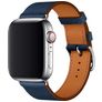 Mobigear Torino Kožený řemínek Apple Watch Řemínek Přezka - 49/46/45/44 mm - Tmavě modrá