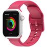 Mobigear Dashed Silicone Apple Watch Cinturino Fibbia ad ardiglione - 49/46/45/44 mm - Rosso