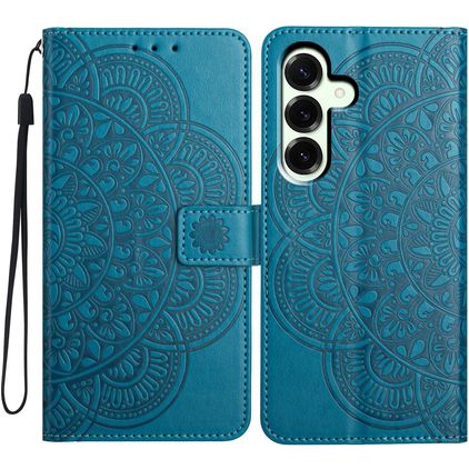 Mobigear Mandala Samsung Galaxy A17 Lompakkokotelo + Setelitasku - Sininen