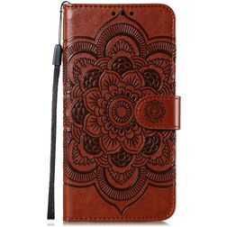 Mobigear Mandala Google Pixel 5 Wallet case - Brown