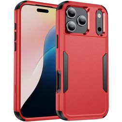Mobigear Ultra Tough iPhone 17 Pro Max Fodral Hårdplast Skal Stötsäkert - Röd