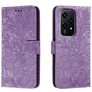 Mobigear Flowers HONOR 200 Lite Cover a libro portafoglio - Viola