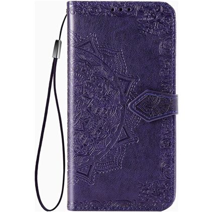 Mobigear Mandala Motorola Edge (2020) Plånboksfodral med sedelfack - Lila