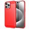Mobigear Brushed Slim iPhone 16 Pro Joustava TPU Suojakuori - Punainen