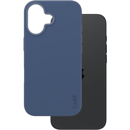 CARE by PanzerGlass Fashionable iPhone 16 Silicone MagSafe Capa traseira - Azul