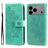 Mobigear Flowers iPhone 18 Pro Max Wallet case - Green
