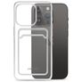 Mobilize Gelly Card Clear iPhone 14 Pro Elastyczne TPU Etui plecki z kieszenią na karty - Przezroczysty