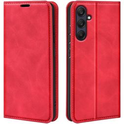 Mobigear Retro Slim Samsung Galaxy A26 Plånboksfodral med sedelfack - Röd