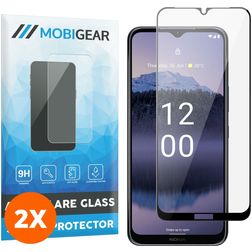 Mobigear Premium Nokia G11 Plus Tempered Glass Screen Protector - Case Friendly - Black (2-Pack)