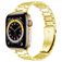 Mobigear Lissabon Rustfrit stål Apple Watch Urrem Sommerfuglelås - 49/46/45/44 mm - Guld