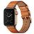 Mobigear Firenze Aito nahka Apple Watch Ranneke Solki - 42/41/40/38 mm - Ruskea