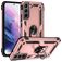 Mobigear Armor Ring Samsung Galaxy S22 Hårdt Bagsidecover Stødsikkert med ringholder - Rosaguld