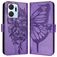 Mobigear Butterfly HONOR X7A Knížkové pouzdro Peněženka - Fialová