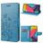 Mobigear Flowers Samsung Galaxy M53 Wallet case - Blue