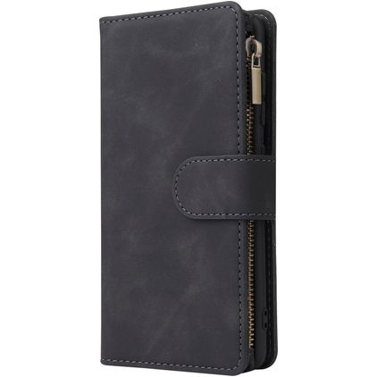 Mobigear Zipper Samsung Galaxy A41 Pungetui med Seddelrum - Sort