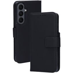 Mobiparts Wallet Samsung Galaxy S26 FE MagSafe Pele genuína Capa livro Carteira - Preto