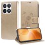 Mobigear Flowers Xiaomi 14T Pro Etui z klapką typu portfel - Złoty