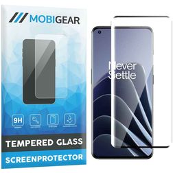 Mobigear Premium OnePlus 10 Pro Härdat glas Skärmskydd - Skalvänligt - Svart