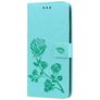 Mobigear Roses Samsung Galaxy J6 Plus Cover a libro portafoglio - Turchese