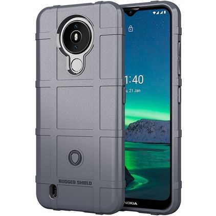 Mobigear Rugged Shield Nokia 1.4 Flexibel TPU Skal Stötsäkert - Grå