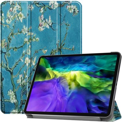 Mobigear Tri-Fold iPad Pro 11 Inch (2020) Wallet case - Almond Blossoms