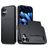 Mobigear Card iPhone 18 Hårdt Bagsidecover Stødsikkert med kortholder - Sort