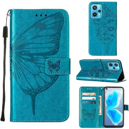 Mobigear Butterfly Realme 9 Pro Plus Wallet case - Blue