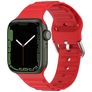 Mobigear Bumpy Silikon Apple Watch Armband Spänne - 42/41/40/38 mm - Röd