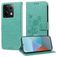 Mobigear Flowers POCO X6 Cover a libro portafoglio - Verde